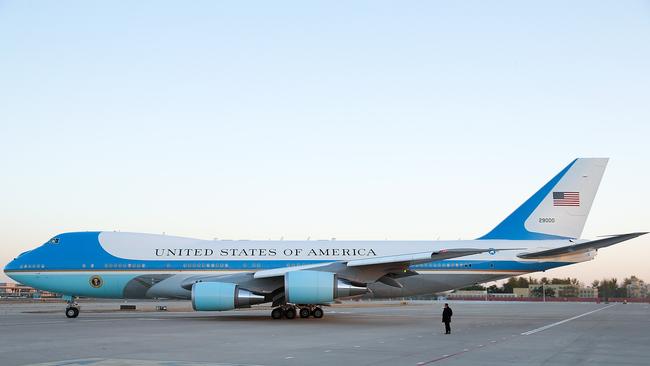 The daddy of them all, President Barack Obama’s Air Force One. The specially-designed Boeing 747, pictured here in China during the week, is considered the most advanced aircraft in the sky. Picture: Getty