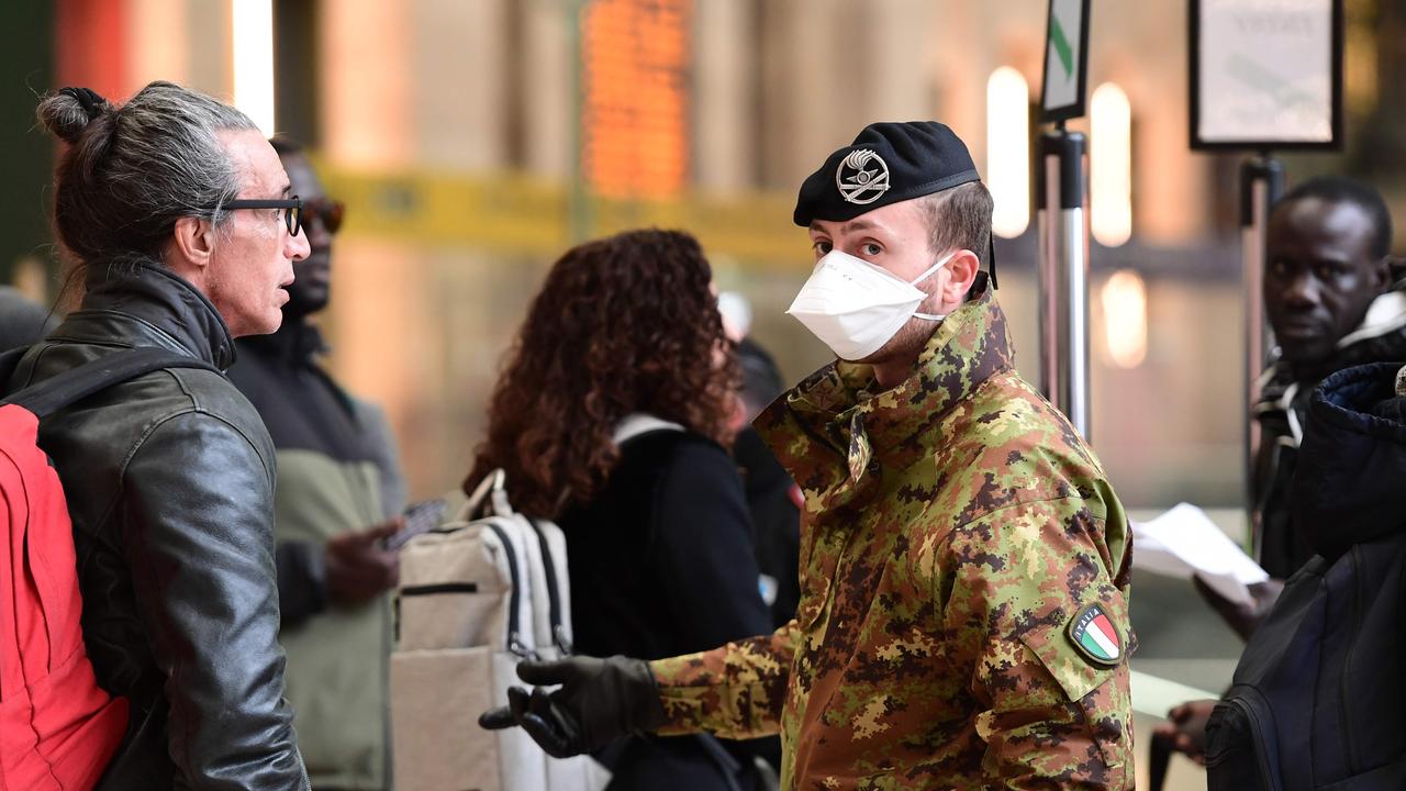 The whole of Italy has been declared a ‘red zone’ over the coronavirus outbreak. Picture: Miguel Medina/AFP