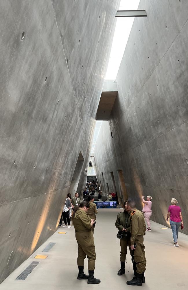 Young Israeli soldiers were among those visiting the Yad Vashem Holocaust Museum in Jerusalem. Photo: Mark Furler