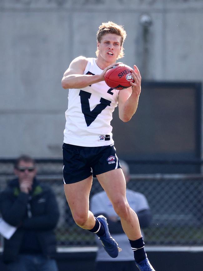 Ben Hobbs is an elite inside ball winner. Picture: Michael Klein