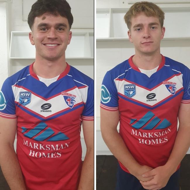 Isaac Laughton (left) and Bailey Marks (right) of the Gerringong Lions U18s. Pictures: Supplied