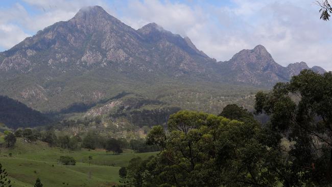 Four hikers spent the night stranded on Mt Barney overnight. Picture: Jono Searle.