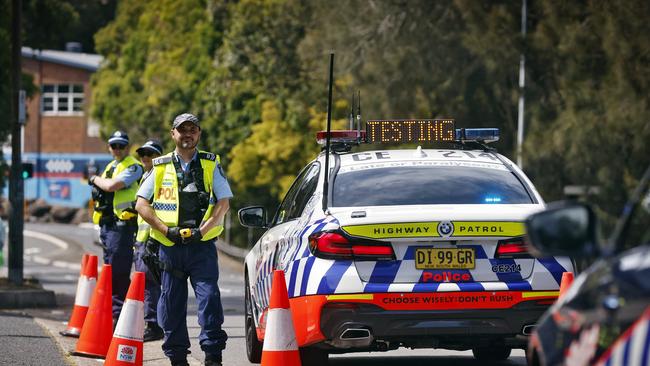 Random Drug Testing in Sydney’s inner west. Picture: Sam Ruttyn