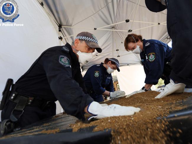 NSW Police conducting a dig at the former home of Chris and Lyn (Lynette) Dawson in Bayview.