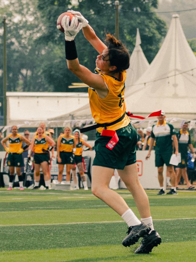 Olivia Manfre of the Australian Flag Football team. Picture: Jack Foley Photography