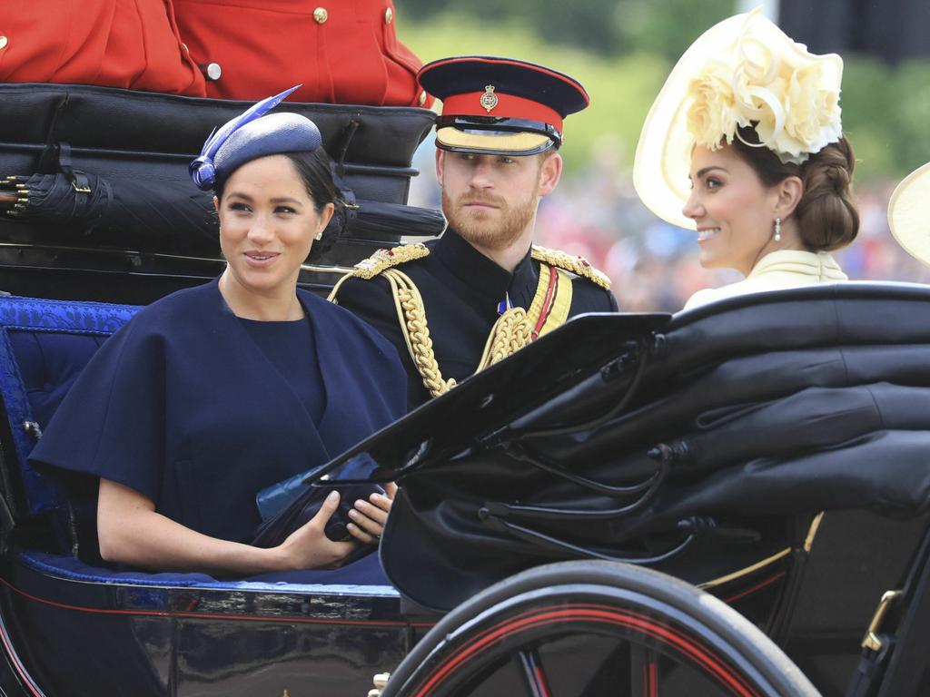 Meghan and Kate pull their weight, but pale in comparison to the Queen’s efforts. Picture: Gareth Fuller/PA via AP