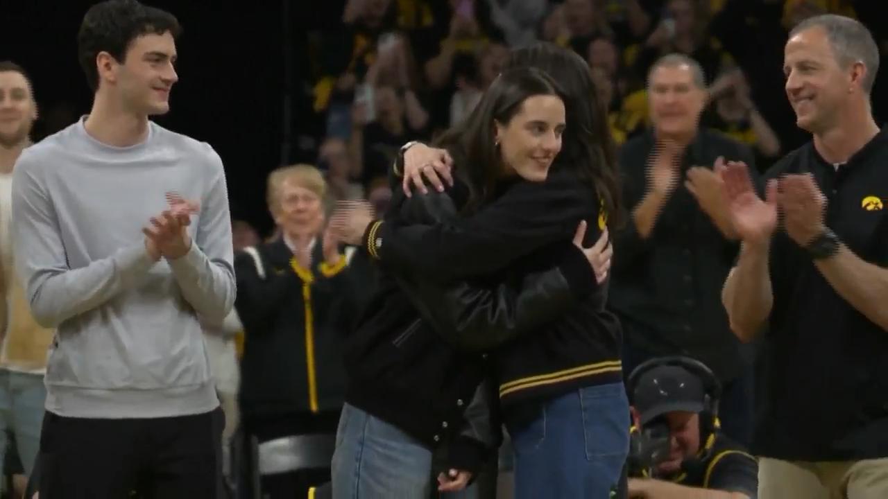 Iowa honours Caitlin Clark by retiring her number and hanging it in the rafters