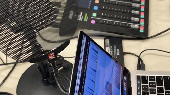 Sound equipment used by podcaster and communications specialist Penny Terry. Picture: Amy Guy Photography