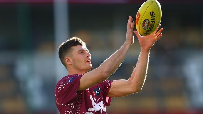 Lions star Josh Dunkley is confident Brisbane can win the premiership from outside the top four. Picture: Chris Hyde/AFL Photos/via Getty Images