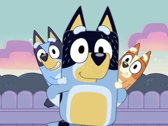 Caption: Bandit, bingo from the cartoon show bluey, Source:ABC