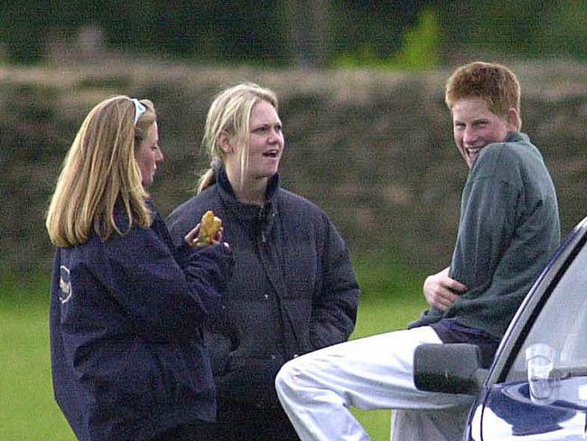 392696 01: Britain''s Prince Harry spends time with three female friends June 9, 2001 at the Beaufort Polo Club near Tetbury in Gloucestershire, England. (Photo by UK Press/Getty Images)