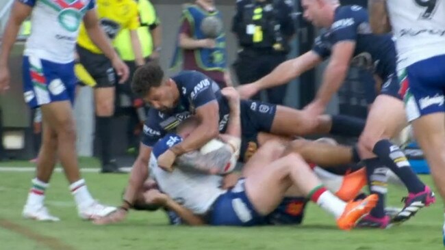 The ugly tackle. Photo: Fox Sports