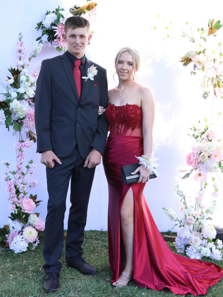Lily with formal partner at the 2024 St Ursula's College formal.