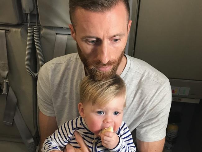 Cooper managed to snag what the family was told was the last bread roll on the plane, after 12 hours without eating.