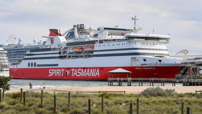 The traveller tried to board the Spirit of Tasmania ferry in Melbourne without permission to visit Tasmania. Picture: AFP