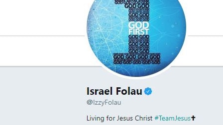 Folau has updated his Twitter profile picture.