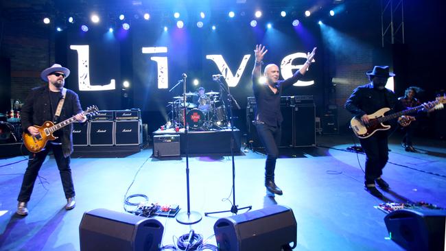 The original Live lineup hit Brisbane’s Riverstage. Picture: AAP Image/Steve Pohlner