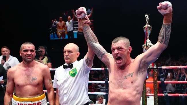 John Wayne Parr is announced the winner. Picture: Getty Images