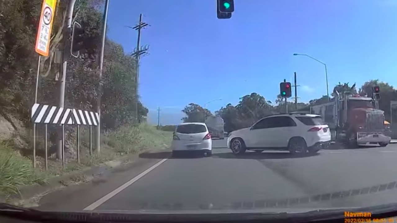 going through a red light by accident