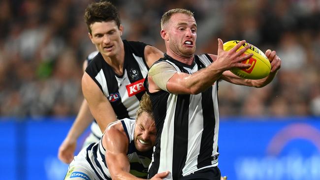 Collingwood recruit Tom Mitchell has already shown just how valuable he will be for the Magpies this season. Picture: Getty Images