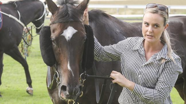 Trainer Sally Taylor and Mindspace will hunt another win on Sunday. Picture: Bradley Photos