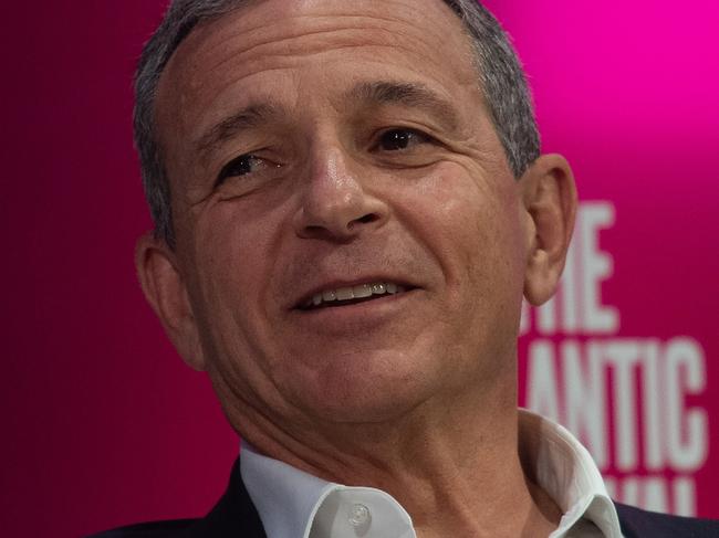 (FILES) In this file photo taken on September 25, 2019 Disney CEO Bob Iger speaks at the Atlantic Festival in Washington, DC. - Robert Iger has been replaced as chief of Walt Disney Company. (Photo by NICHOLAS KAMM / AFP)