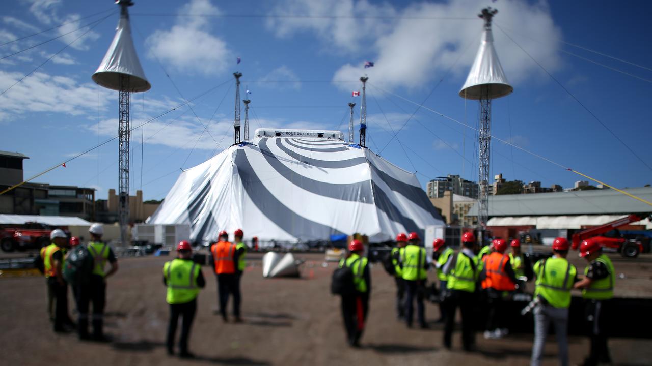 Witness the raising of Cirque du Soleil’s Big Top tent