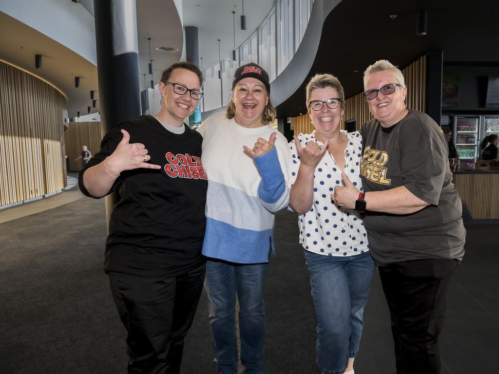 Cold Chisel The Big Five-0 tour - Nicole Bowen, Frances Bowen, Tracy Jensen and Cathy O'Donnell. Picture: Caroline Tan