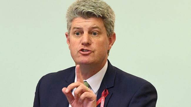 Local Government Minister Stirling Hinchliffe addressed new integrity offences for Cabinet Ministers and councillors. Picture: AAP Image/Dave Hunt