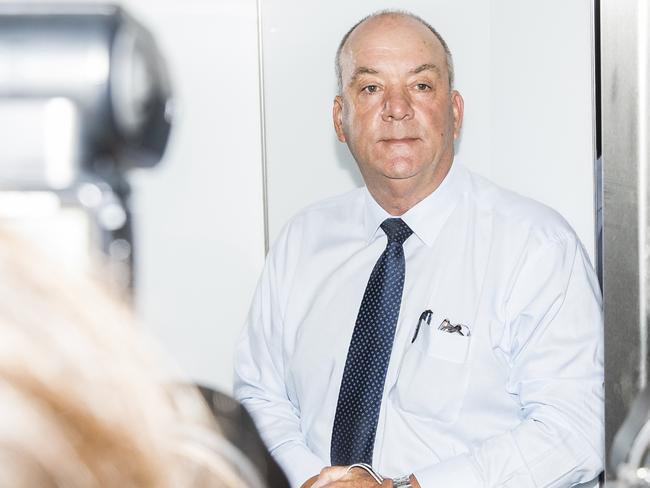 Daryl Maguire faces the media at ICAC. Picture: Dylan Robinson