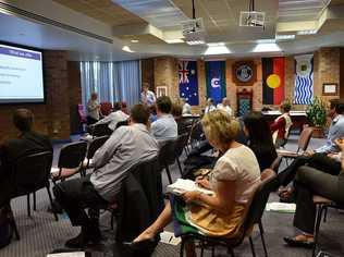 A photo from yesterday's "charette" meeting at Lismore City Council's Goonellabah chambers. Picture: Hamish Broome