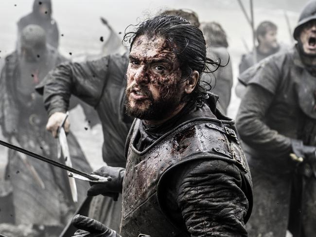 In this image released by HBO, Kit Harington appears in a scene from "Game of Thrones." HBO said Thursday that the series will return for its seventh season on Sunday, July 16. (Helen Sloan/HBO via AP)