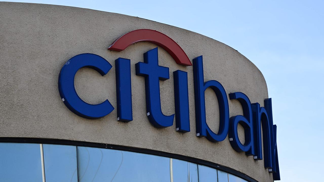 Signage is displayed outside of a Citigroup Citibank branch