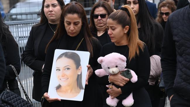 Friends and family prepare for the funeral. Picture: Jeremy Piper/NCA NewsWire