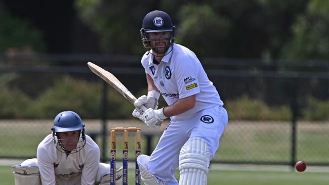 Hoppers Crossing’s Brett Smith is the third highest run scorer in the team with 263 runs for the season. Picture: Andy Brownbill