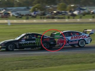 Waters and van Gisbergen came together late.