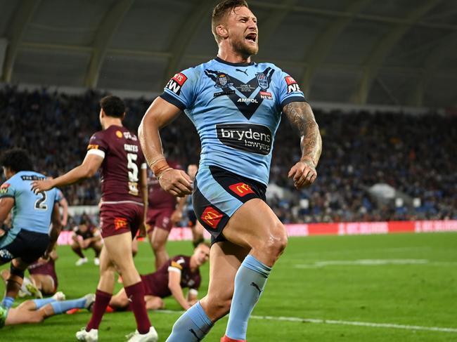 Tariq Sims in action for the NSW Blues. Picture: NRL Photos