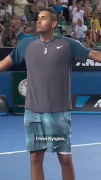 British star's cheeky dig at Nick Kyrgios