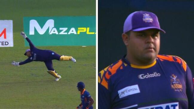 “What a catch that was! With a man of that GIRTH!” – Big boy stuns with AMAZING catch