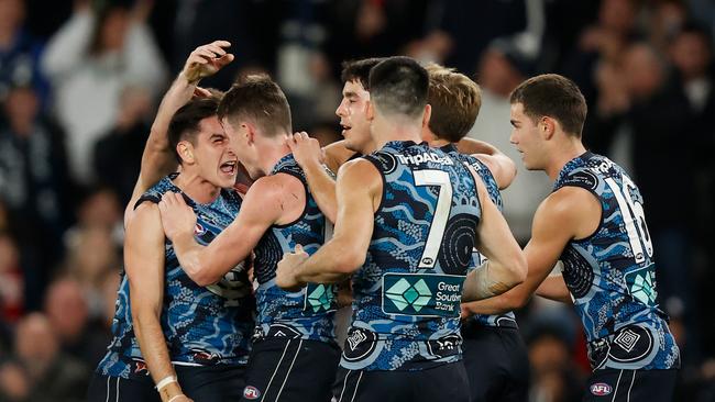 The Blues are 8-2 after defeating the Swans. Picture: Michael Willson/AFL Photos via Getty Images