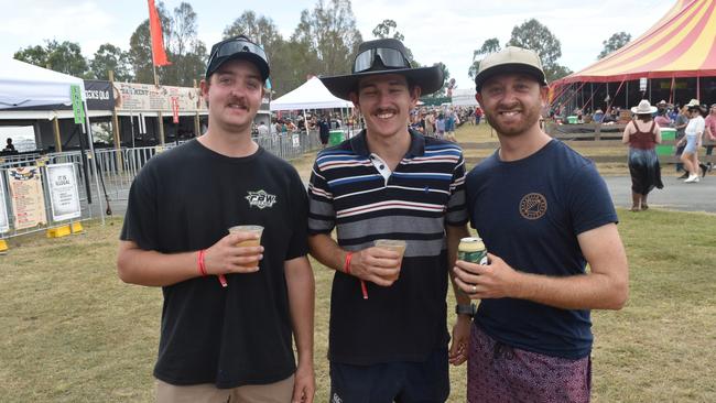 Ryan Holznagel, Hayden Borland and Bailey Long at CMC Rocks 2024. Picture: Aaron Goodwin