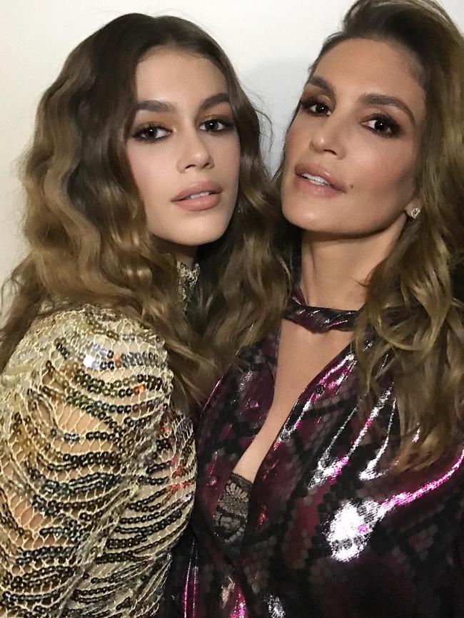 Cindy Crawford and lookalike daughter Kaia Gerber. Picture: Instagram