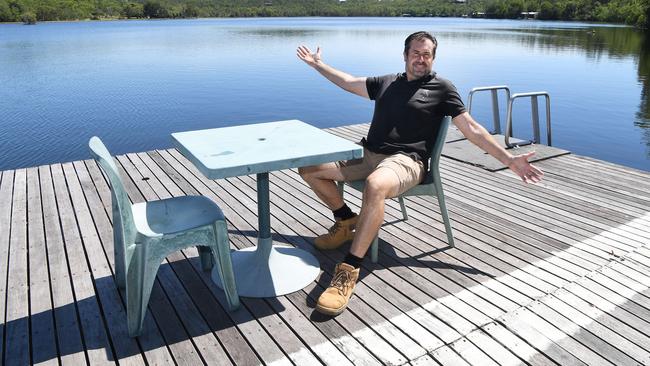 Andrew Gunn after reopening Lake Bennett Resort as De Lago Resort on Lake Bennett. Picture: Katrina Bridgeford.