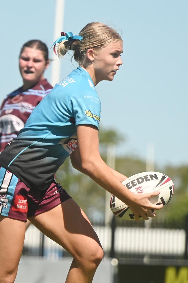Kaitlyn Thiedeke Mackay Cutters vs Central Queensland Capras Harvey Norman U17's Saturday 8 March 2025 Picture:Michaela Harlow