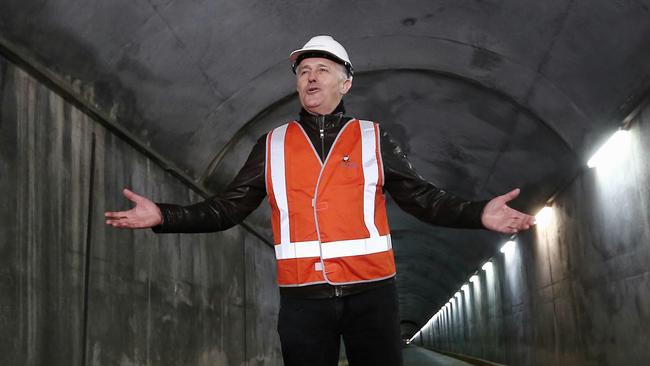 Snowy 2.0 was initiated more than seven years ago by the government of then prime minister Malcolm Turnbull, who visited the Cooma site in 2017. Picture: Alex Ellinghausen/Fairfax/Pool