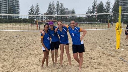 Shailer Park State High School's bronze medal winning team of Karlai Warner, Aliyah McNichol, Brooke Davidson, Ashleigh Faulkner