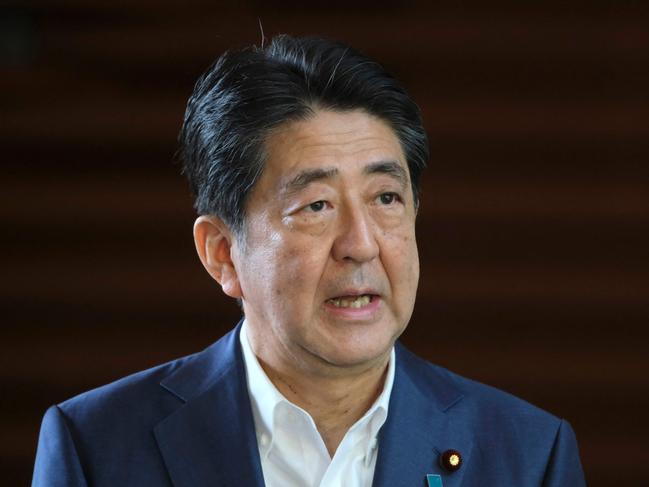 Mr Abe in 2020. Picture: AFP