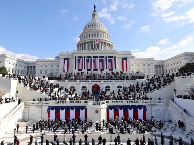 A general view of the Capitol during the inauguration of Joe Biden as the 46th President of the United States on the West Front of the U.S. Capitol in Washington, U.S., January 20, 2021. REUTERS/Jim Bourg