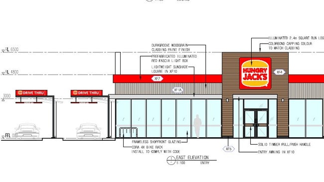 A development application was lodged for the Hungry Jack’s store in 2019.