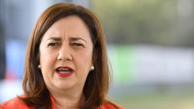 Queensland Premier Annastacia Palaszczuk in Brisbane on Thursday. Picture: AAP